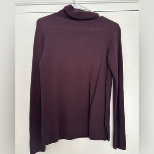 Plum Turtleneck Sweater Cashmere Neiman Marcus size small